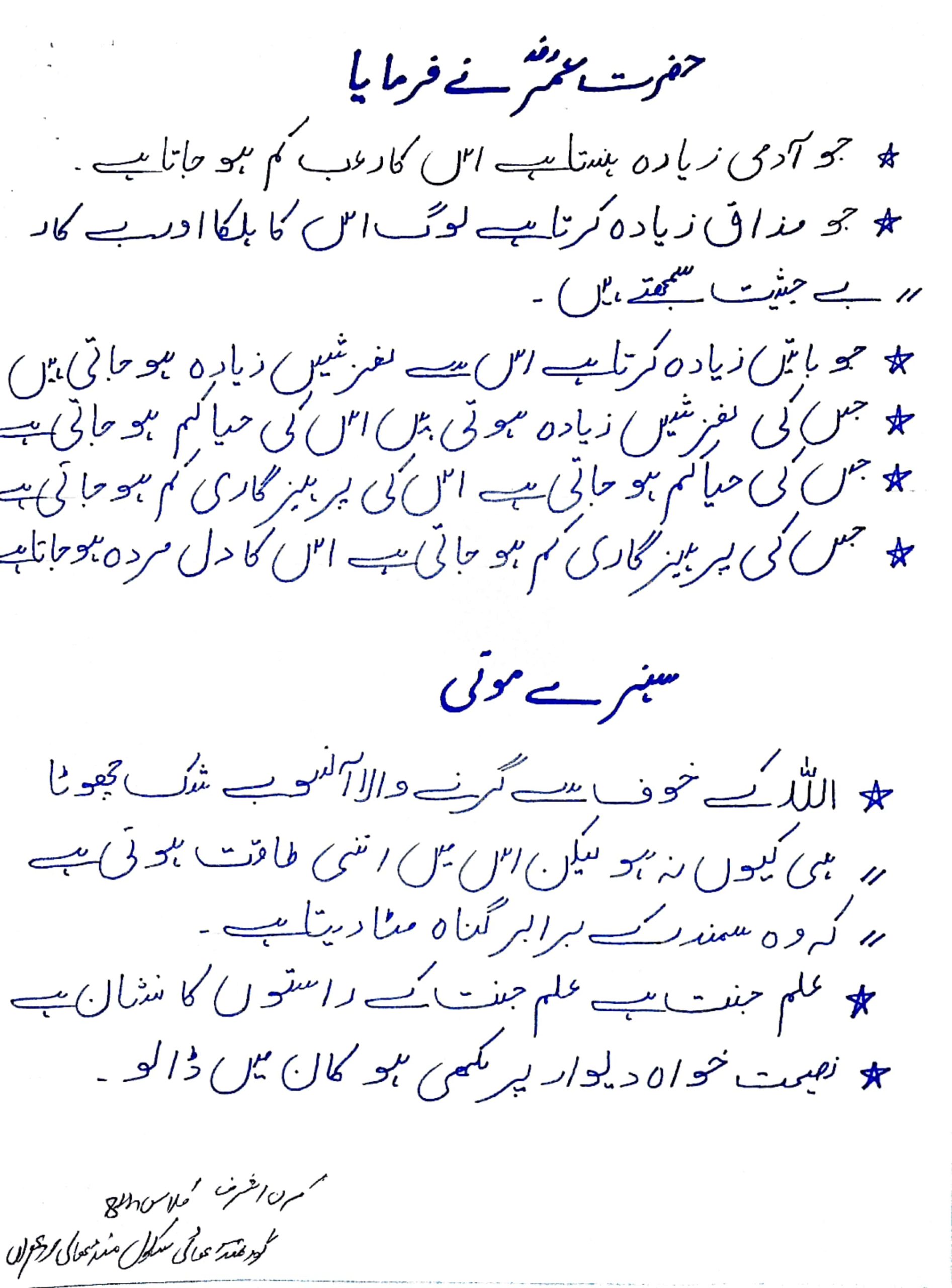 Read more about the article Hazrat Umer R.A Sayings